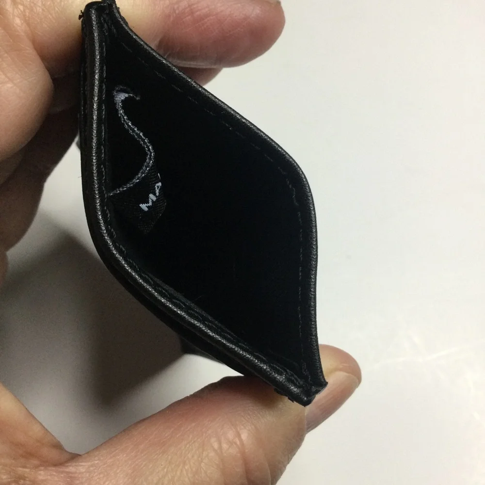 ORIGINAL PENGUIN BLACK LEATHER CARD CASE 4” x 2.75” NEW